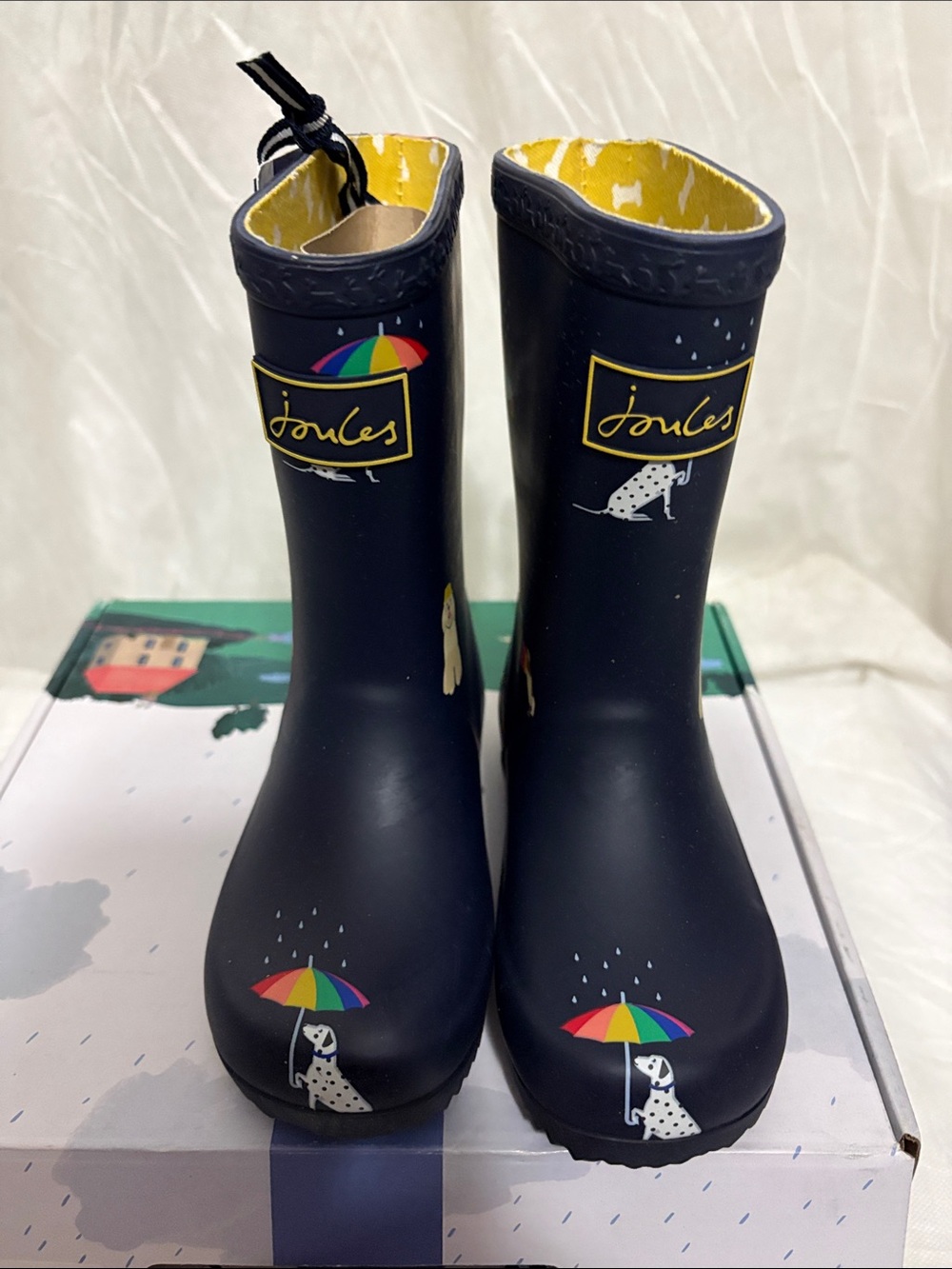 Joules Navy Kids' Rain Boots size US 10 NWT